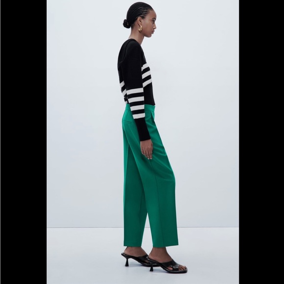 NWT ZARA💚Crossover pleated pants - Picture 5 of 16